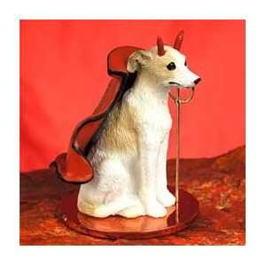  Whippet Little Devil Dog Figurine   Tan & White
