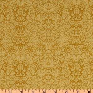  44 Wide Sunrise Silhouette Etruscan Gold Yellow Fabric 