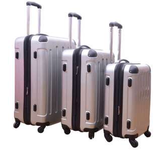   24/20 Luggage Bag Set Suitcase Travel Upright Expandable Silver New