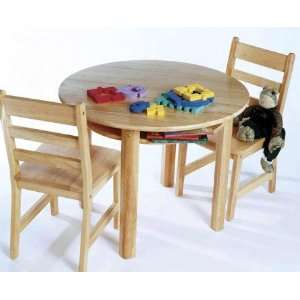  Lipper Round Table with Shelf and Chair Set
