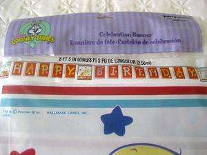 Baby LOONEY TUNES Party Supplies HAPPY BIRTHDAY BANNER  