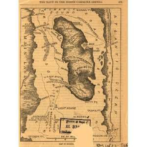 Civil War Map Map of Roanoke Island. February 8, 1862 