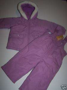 NWT~Oshkosh Infant Girls Snowsuit (Lavender) Sz 12 mos  