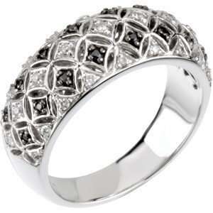  Amazing 0.20 Carat Total Weight Black & White Diamond Ring 