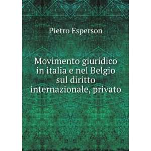 Movimento giuridico in italia e nel Belgio sul diritto internazionale 