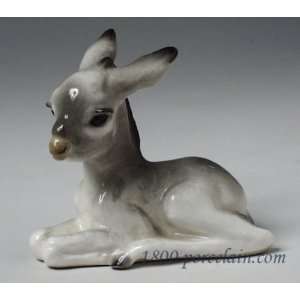  Lomonosov Porcelain Figurine Donkey Laying Everything 