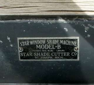   Crank Star Window Shade Machine Model B Cutter Metal Gears Tool  
