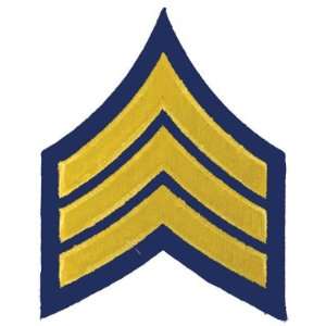  Gold/NavyBlue SGT Chevron Emblem