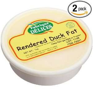 Fabrique Delices Rendered Duck Fat (Pork Free), 7 Ounce Containers 