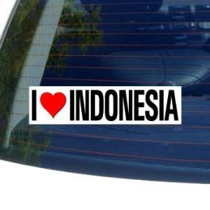  I Love Heart INDONESIA   Window Bumper Sticker Automotive