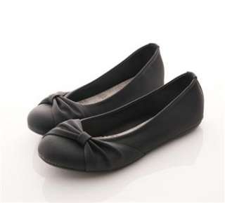 Womens Ballet FLATS Bowed BALLERINAS Casual Work Shoes Beige Black 