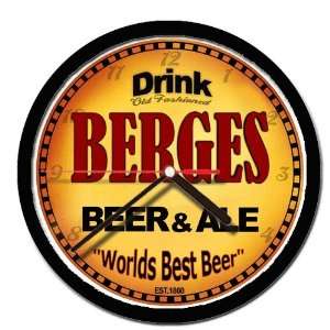  BERGES beer and ale cerveza wall clock 