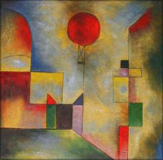 Paul Klees Red Balloon Repro, High Q. Hand Painted Oil Painting 