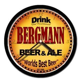  BERGMANN beer and ale cerveza wall clock 