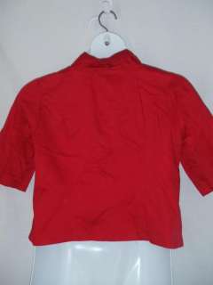 Womens Torrid Plus Jacket Sz 1x Red blazer 1 cropped1 button  