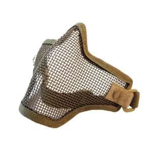    Airsoft Half Face Mask With Wire Mesh Khaki TMC