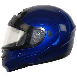   II Bright Blue Metallic Medium Full Face Snowmobile Helmet Automotive