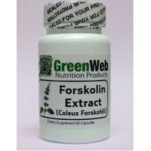 Green Web Forskolin (Coleus Forskohlii) Extract Diet Supplement 100 Mg 