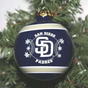   San Diego Padres 2011 Snowflake Glass Ball Ornament