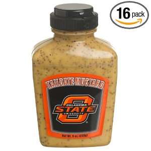Tailgate Mustard Oklahoma State University, 9 Ounce Jars (Pack of 16 