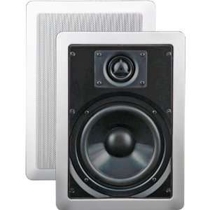  6.5 100 watt 2 way In wall Speakers   White Electronics