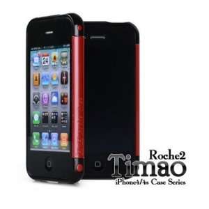  ROCHE2 TIMAO BUMPER CASE for iPhone4/4S BLACK/CHERRY RED 