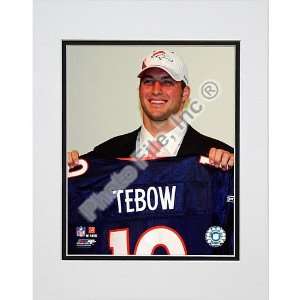   Broncos Tim Tebow 2010 Draft Pick Matted Photo