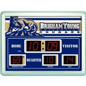 Scoreboard Clock Thermometer 14x19 ScoreBoard/Clock/Therm BYU   NCAA 