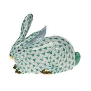  Herend Rabbit Lying Green Fishnet