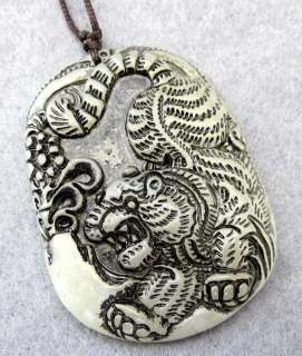 Old Jade Chinese Zodiac Tiger Amulet Pendant  