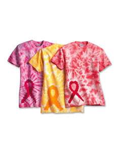 Breast Cancer Tie Dye Awareness Ribbon T Shirt  