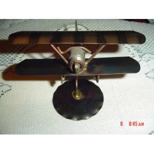  Biplane Sculpture from spark plug 