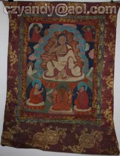 Wonderful Old Tibetan Buddhist Thangka TangkaMilarepa  