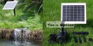 5W Solar Power Pond Pool Water Pump Battery LED Light  
