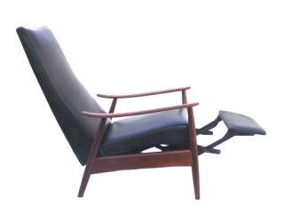 Milo Baughman Mid Century Danish Modern recliner Lounge chair Eames 
