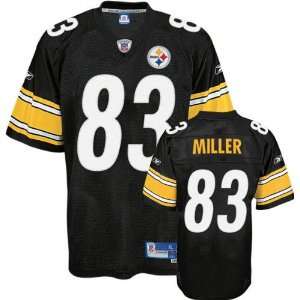 Heath Miller #83 Pittsburgh Steelers Replica NFL Jersey Black Size 48 
