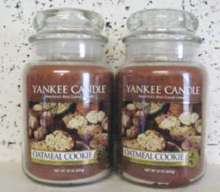 LOT of 2 Yankee Candle 22 oz Jars OATMEAL COOKIE  
