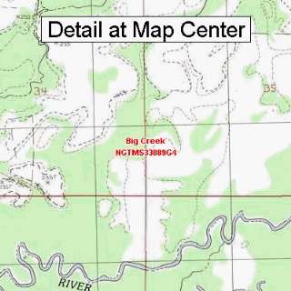 USGS Topographic Quadrangle Map   Big Creek, Mississippi (Folded 