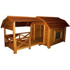  The Barn   Large Dog House with Covered Porch Pet 