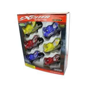 New   Super power motorcycle racers play set   Case of 3 