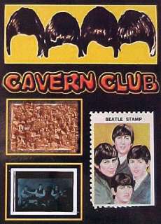 Beatles Cavern Club Brick and Hallmark Stamp Display with stand  