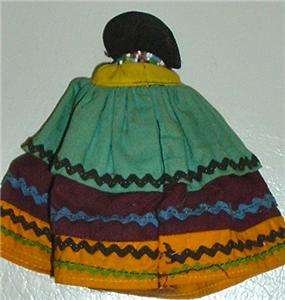 Pair 1930   1940s Seminole Indian Folk or Ethnic Dolls of Palmetto 