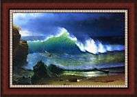 Framed The Shore of the Turquoise Sea Bierstadt Canvas  