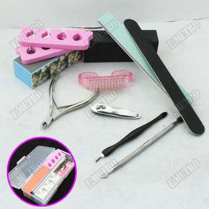   Beauty Salon Pedicure Manicure Nail Cuticle Clipper Care Set Kit Case