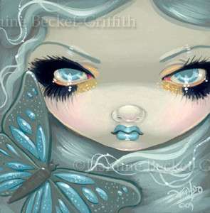 Fairy Face 26 Jasmine Becket Griffith Fantasy Butterfly Big Eye SIGNED 