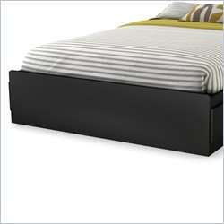   Affinato Full Mates Storage Frame Only Solid Black Finish Bed  