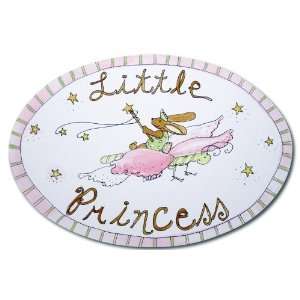  The Kids Room Little Princess Bunny Oval Wall Plaque Baby