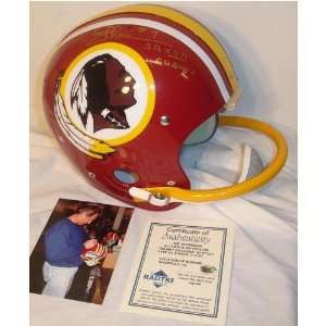  Autographed Joe Theismann Helmet   Authentic Sports 