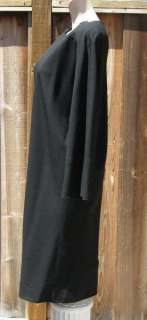 Vintage 80s JEAN MUIR Black Wool Dress UK8 US8  