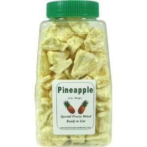 Harmony House Foods Freeze Dried Pineapple Chunks (5 oz, Quart Size 